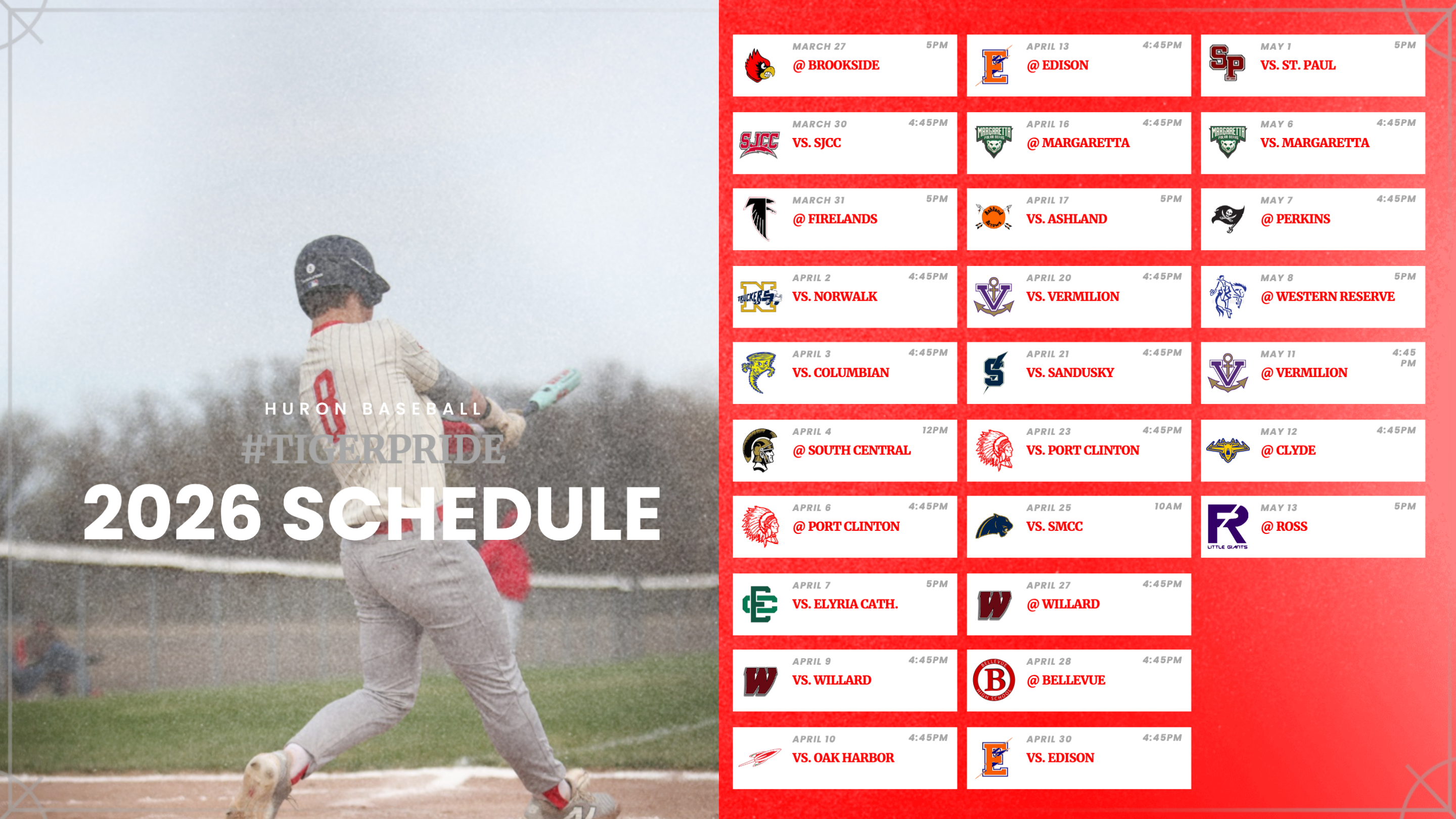 2026 HHS Baseball Schedule